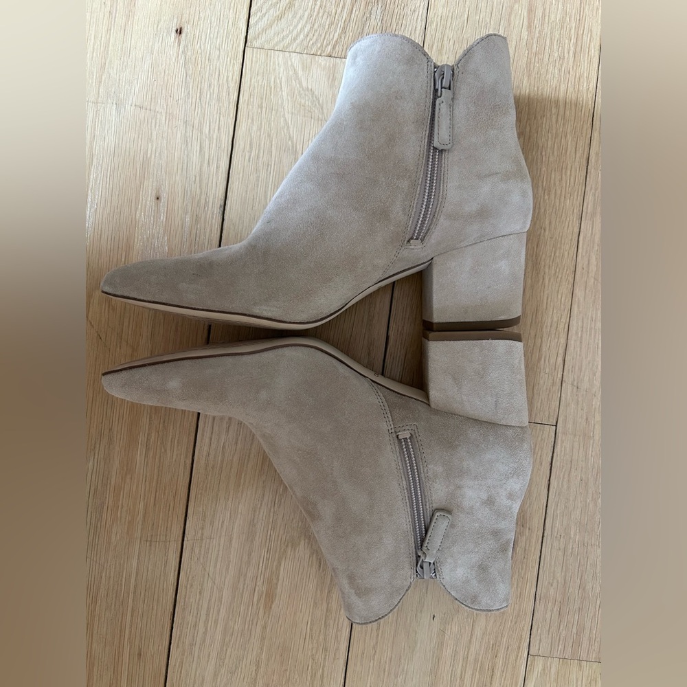 Cole Haan Women's Suede Ankle Boots in Nude Size 9 1/2 B NWOT